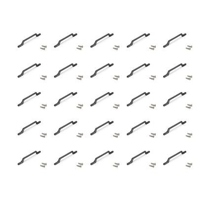Emuca Lotto di 25 maniglie per mobili Osaka, L192mm, interasse 128mm, Alluminio, Grigio scuro