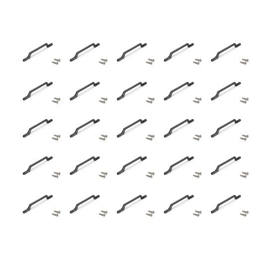 Emuca Lotto di 25 maniglie per mobili Osaka, L192mm, interasse 128mm, Alluminio, Grigio scuro