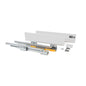 Emuca Cassetto esterno Concept 30kg, altezza 105mm, profondità 350mm, Acciaio, Verniciato bianco