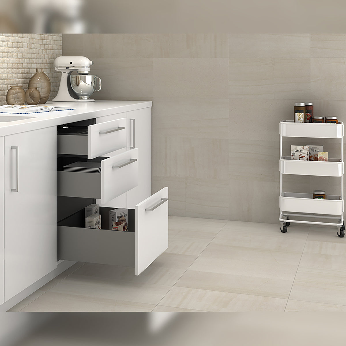 Cassetto esterno Concept 30 kg altezza 138 mm
