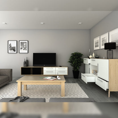 Emuca Cassetto esterno Concept 30kg, altezza 185mm, profondità 400mm, Acciaio, Verniciato bianco