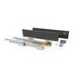 Emuca Cassetto esterno Concept 30kg, altezza 105mm, profondità 400mm, Acciaio, Grigio antracite