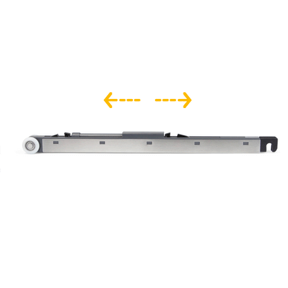 Emuca Kit di sistema scorrevole Railway per ante scorrevoli in legno appese e chiusura ammortizzata, 80 kg, Alluminio, Anodizzato opaco