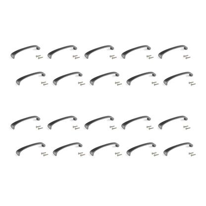 Emuca Lotto di 20 maniglie per mobili Kyoto, L142mm, interasse 128mm, Zama, Titanio