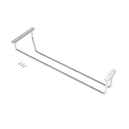 Emuca Portabicchieri per mobili Supra a 1 linea, lunghezza 340 mm, Acciaio, Cromato lucido