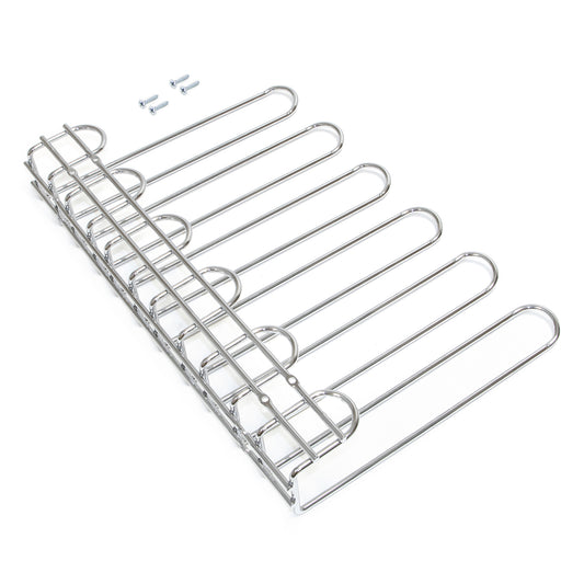 Emuca Portabicchieri per mobili Supra a 5 linee, lunghezza 320 mm, Acciaio, Cromato lucido