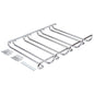 Emuca Portabicchieri per mobili a 4 linee, lunghezza 280 mm, Acciaio, Cromato lucido