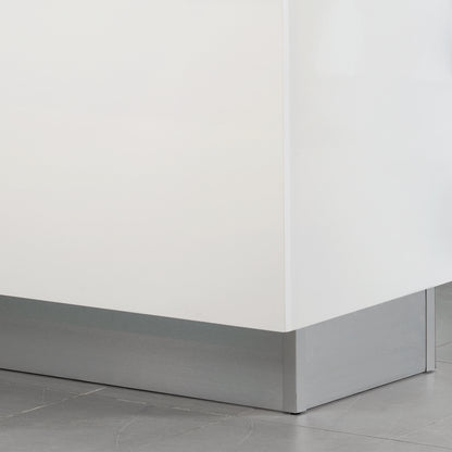 Emuca Lotto di 2 Zoccolo per cucina Plasline con accessori, altezza 150 mm, 2 barre lunghezza 2,35 m, Tecnoplastica, Anodizzato satinato