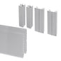 Emuca Lotto di 2 Zoccolo per cucina Plasline con accessori, altezza 150 mm, 2 barre lunghezza 2,35 m, Tecnoplastica, Anodizzato satinato
