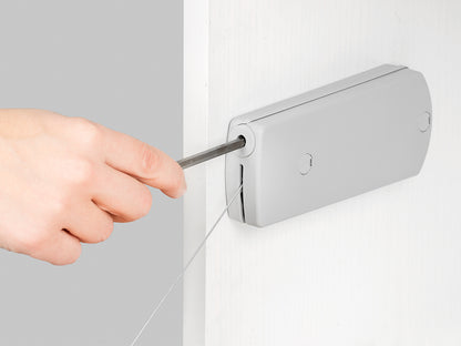 Emuca Microwinch Meccanismo a porta incernierata, 10 kg, Acciaio e Tecnoplastica, Grigia