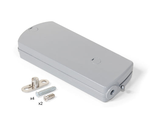 Emuca Microwinch Meccanismo a porta incernierata, 10 kg, Acciaio e Tecnoplastica, Grigia