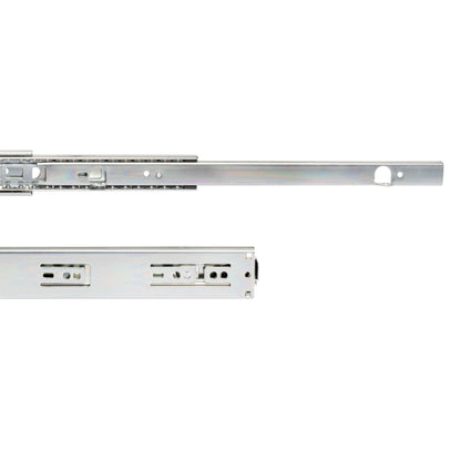 Emuca Set di guide a sfere per cassetti con estrazione totale, altezza 45 mm, lunghezza 450 mm, Acciaio, Zincato bianco