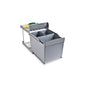 Pattumiere per raccolta differenziata per cucina, 1 x 16L + 2 x 7,5L, fissaggio inferiore, estrazione automatica.