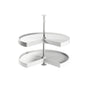 Emuca Set di piatti girevoli 3/4 Shelvo, per modulo da 800 mm, Tecnoplastica e Alluminio, Bianca