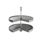 Emuca Set di piatti girevoli 3/4 Shelvo, per modulo da 800 mm, Tecnoplastica e Alluminio, Grigia