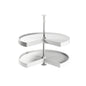 Emuca Set di piatti girevoli 3/4 Shelvo, per modulo da 900 mm, Tecnoplastica e Alluminio, Bianca