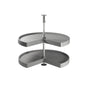 Emuca Set di piatti girevoli 3/4 Shelvo, per modulo da 900 mm, Tecnoplastica e Alluminio, Grigia