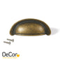 Emuca Maniglia per mobili Alberic, L77mm, interasse 64mm, Zama, Bronzato