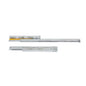 Emuca Set di guide per cassetti a scomparsa Silver, estrazione totale, chiusura soft, profondità 250 mm, Acciaio, Zincato bianco