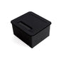 Emuca Multiconnettore da tavolo Atom 14, 130x115 mm, 1 presa Schuko, 2 USB tipo A, 1 HDMI, Acciaio e Tecnoplastica e Alluminio, Verniciato nero