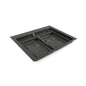 Emuca Base per cassetto da cucina Recycle, 2 scomparti, modulo 600 mm, Grigio antracite Tecnoplastica