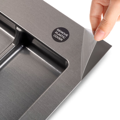 Emuca Base per contenitori per cassetti da cucina Recycle, 2 scomparti, modulo 700 mm, Grigio antracite Tecnoplastica