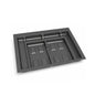 Emuca Base per contenitori per cassetti da cucina Recycle, 2 scomparti, modulo 700 mm, Grigio antracite Tecnoplastica