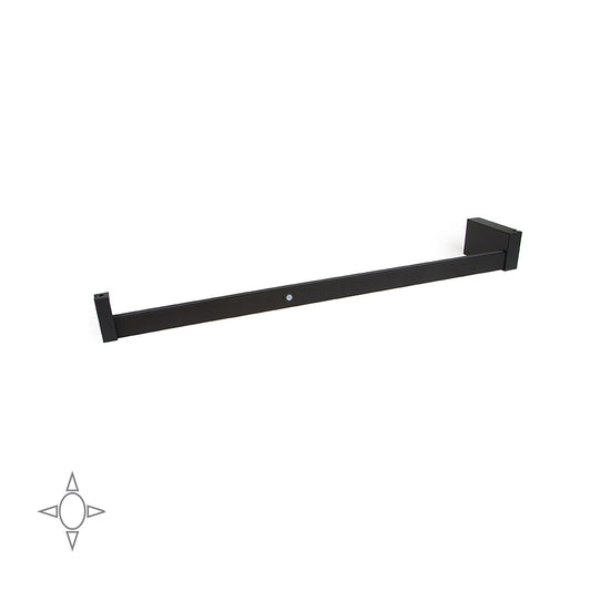 Emuca Barra Appendiabiti per armadi con luce LED Castor, batteria estraibile e sensore di movimento, L558 mm, Tecnoplastica e alluminio, Verniciato moka