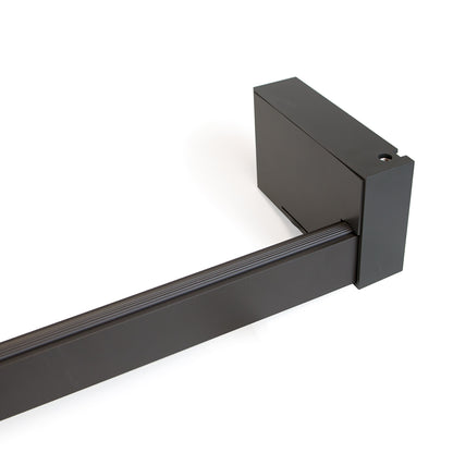 Emuca Barra Appendiabiti per armadi con luce LED Castor, batteria estraibile e sensore di movimento, L708 mm, Tecnoplastica e alluminio, Verniciato moka