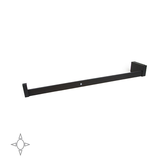 Emuca Barra Appendiabiti per armadi con luce LED Castor, batteria estraibile e sensore di movimento, L708 mm, Tecnoplastica e alluminio, Verniciato moka