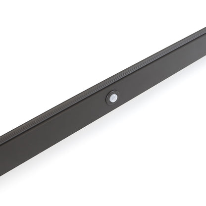Emuca Barra Appendiabiti per armadi con luce LED Castor, batteria estraibile e sensore di movimento, L858 mm, Tecnoplastica e alluminio, Verniciato moka