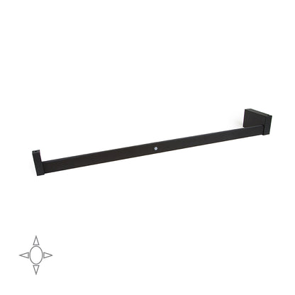 Emuca Barra Appendiabiti per armadi con luce LED Castor, batteria estraibile e sensore di movimento, L858 mm, Tecnoplastica e alluminio, Verniciato moka