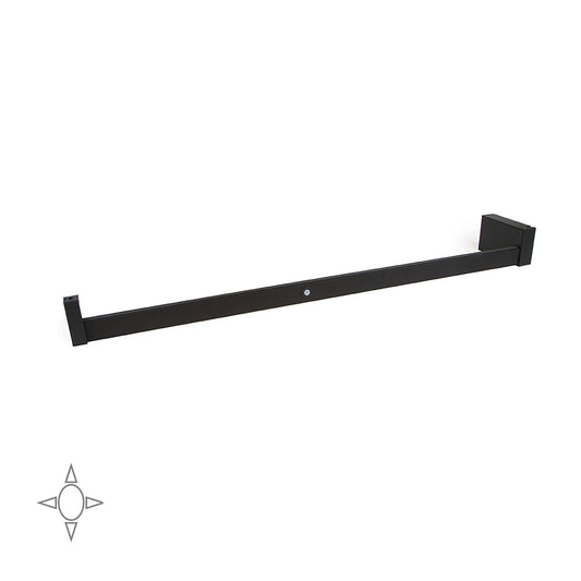 Emuca Barra Appendiabiti per armadi con luce LED Castor, batteria estraibile e sensore di movimento, L858 mm, Tecnoplastica e alluminio, Verniciato moka