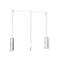 Emuca Appendiabiti saliscendi per armadio Sling, larghezza regolabile 600-830 mm, Acciaio e Tecnoplastica, Bianco