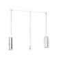 Emuca Appendiabiti saliscendi per armadio Sling, larghezza regolabile 830-1150 mm, Acciaio e Tecnoplastica, Bianco