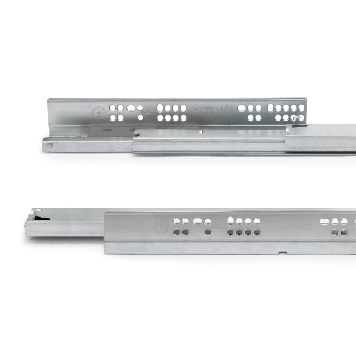 Guide a scomparsa Silver per cassetti ad estrazione totale con sistema push