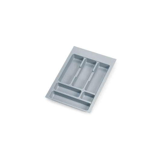 Emuca Portaposate universale per posate Optima, modulo 400 mm, Tecnoplastica, Grigia