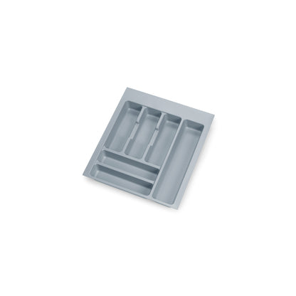 Emuca Portaposate universale per posate Optima, modulo 450 mm, Tecnoplastica, Grigia