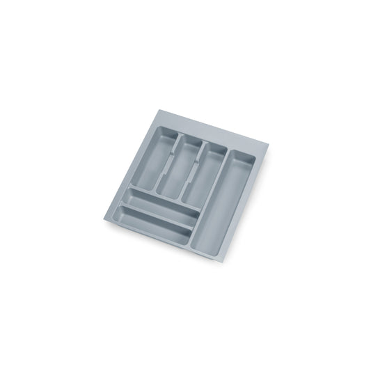 Emuca Portaposate universale per posate Optima, modulo 450 mm, Tecnoplastica, Grigia