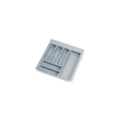Emuca Portaposate universale per posate Optima, modulo 500 mm, Tecnoplastica, Grigia