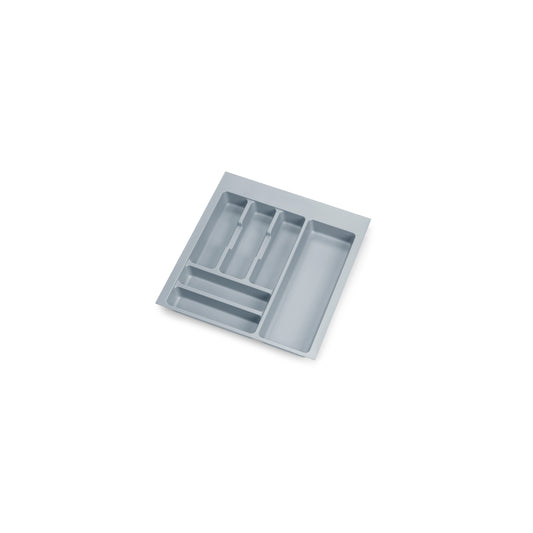 Emuca Portaposate universale per posate Optima, modulo 500 mm, Tecnoplastica, Grigia