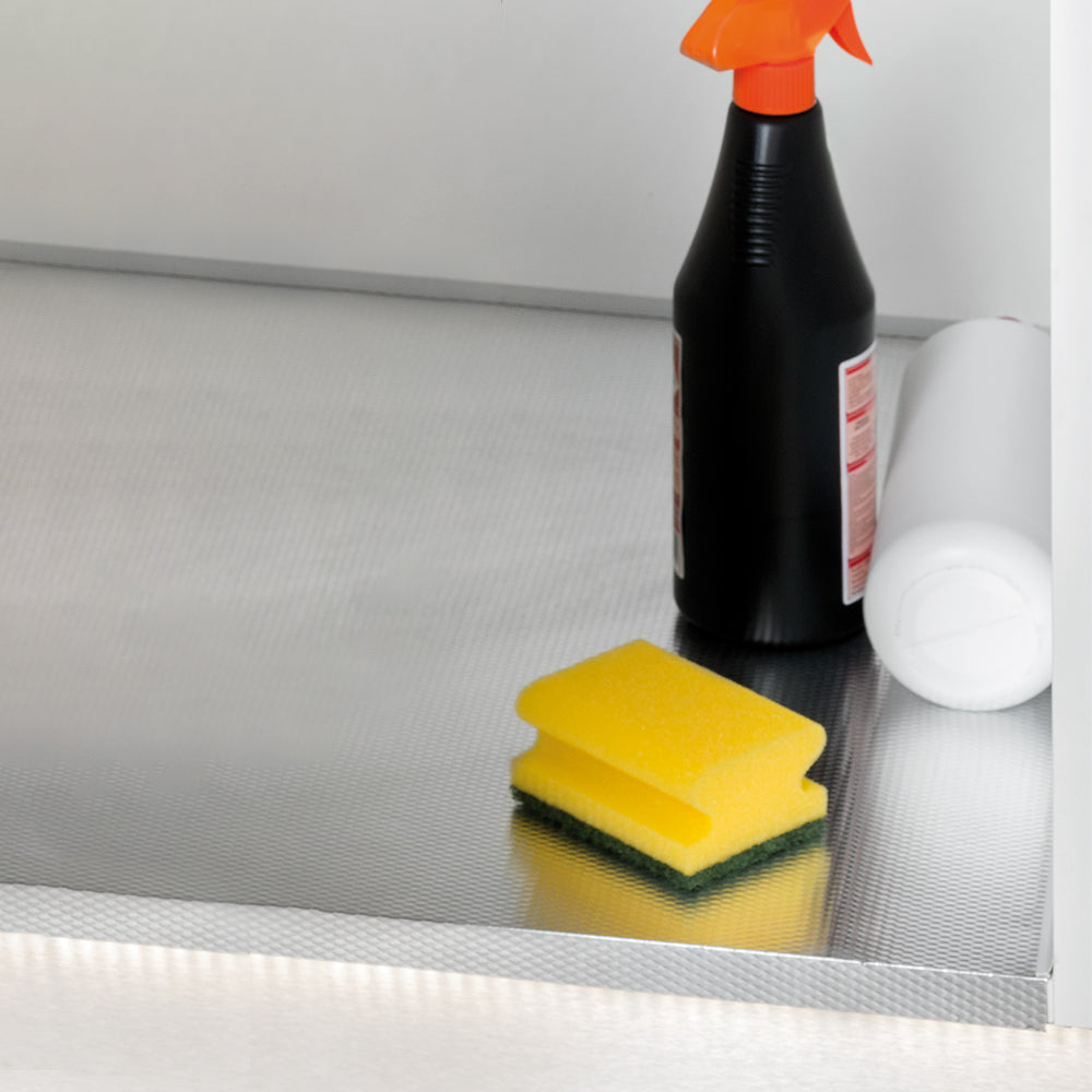 Emuca Fondo sotto lavello, pannello da 16 mm, modulo 1.000 mm, 968x580 mm, Tecnoplastica e Alluminio, Alluminio naturale