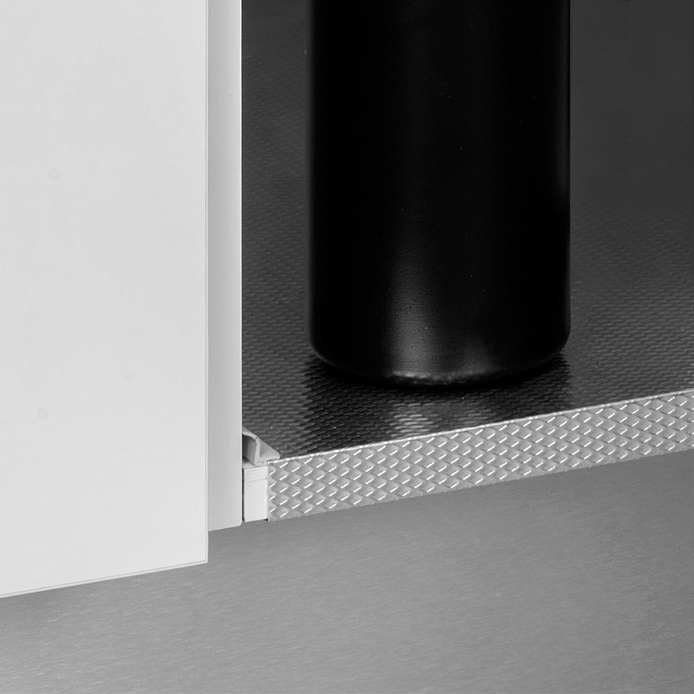 Emuca Fondo sotto lavello, pannello da 16 mm, modulo 1.000 mm, 968x580 mm, Tecnoplastica e Alluminio, Alluminio naturale