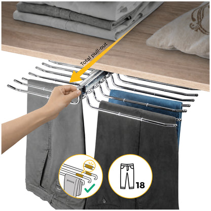 Porta pantaloni doppio estraibile per armadio.