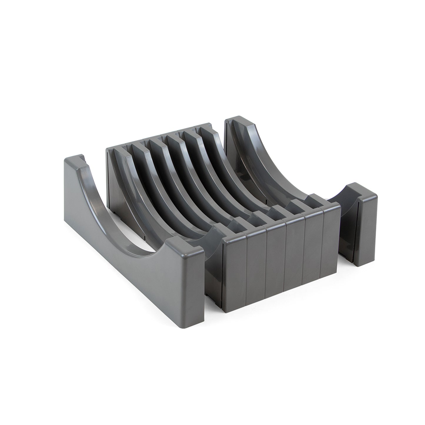 Emuca Kit di organizzatore di piatti per mobili, contiene fino a 13 piatti, Tecnoplastica, Grigio antracite