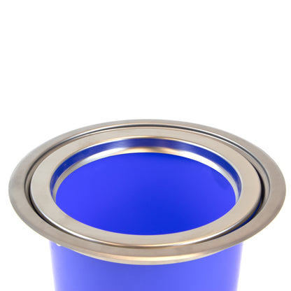 Emuca Recycle, contenitore per rifiuti da incasso per il spessore di lavoro della cucina, 1 tazza estraibile da 5 lt, Acciaio inossidabile e Tecnoplastica