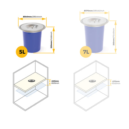 Pattumiera da incasso Recycle per piano cucina