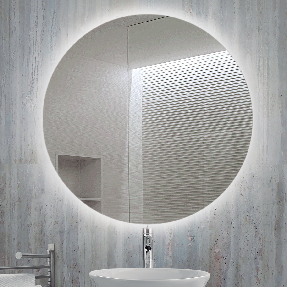 Specchio da bagno Cassiopea con illuminazione LED decorativa