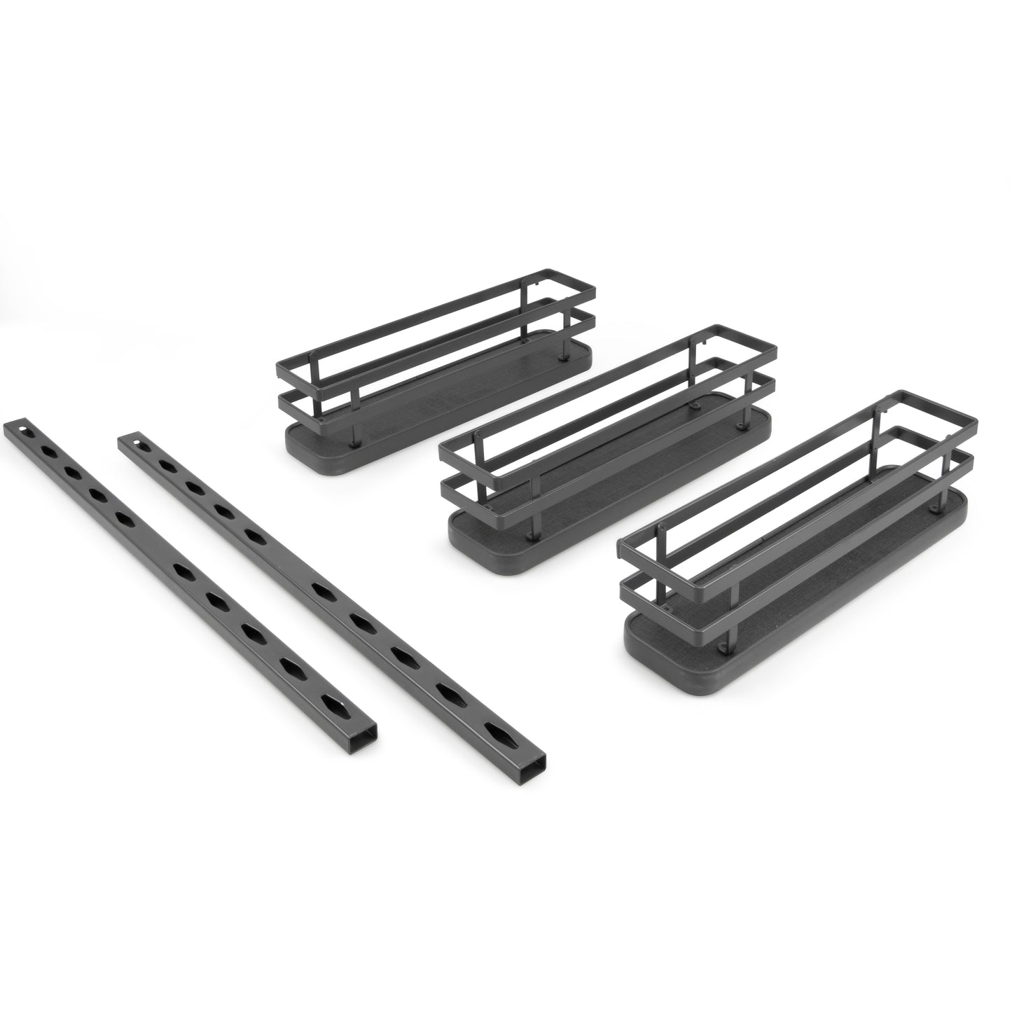 Emuca Kit di porta spezie Titane per mobile da cucina o pensile, Acciaio, Grigio antracite