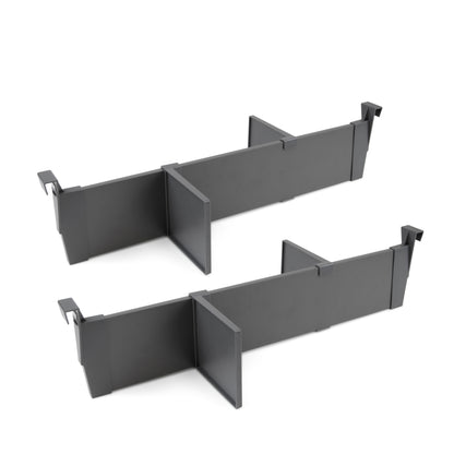 Emuca Kit di accessori divisori per interno cassetti Vertex-Concept, larghezza 600 mm, Alluminio e Tecnoplastica, Grigio antracite